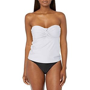 Catalina Bandeau Tankini-badpak voor dames, Wit, L