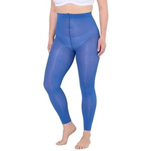 Ulla Popken 60den kousen legging voor dames, Pauw Blauw, 62