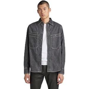 G-STAR RAW Unisex Nimes Regular Shirt EV, Grijs (Faded Acero Grey D23009-d540-g311), XS