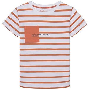 Pepe Jeans Jongens Blake T-shirt, oranje (squash oranje), 12 Jaar