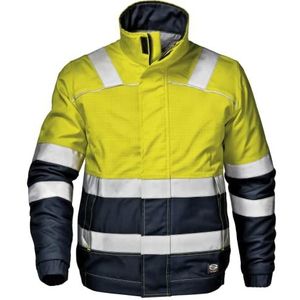 Sir Safety System MC5918ED3X""Supertech"" blouson gevoerd, waarschuwingsbeschermingsgeel/blauw, maat 3X