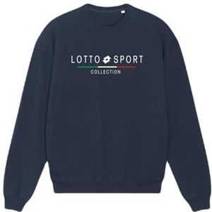 LOTTO Uniseks sweatshirt voor dames en heren, model 23-103, marineblauw, maat L, Grijs, L/Tall