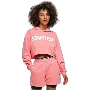 STARTER BLACK LABEL Dames Ladies Starter Cropped Hoody Pullover met capuchon, pinkgrapefruit, XL