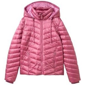TOM TAILOR Lichtgewicht gewatteerde jas voor dames met capuchon, 16348, roze fluweel, XL