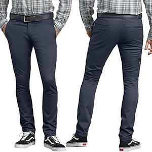 Dickies Skinny werkbroek voor heren, skinny fit, rechte pasvorm, werkbroek, casual broek, Donkernavair, 38W x 32L