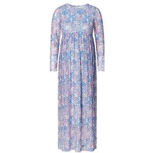 ESPRIT Maternity Maxi-jurk van mesh met allover-bloemenprint, Lichtblauw - 443, L
