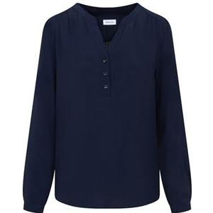 Seidensticker Dames Regular Fit lange mouwen Blouse, donkerblauw, 34, donkerblauw, 34