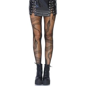 Leg Avenue - Snake Fishnet Tights - Zwart - Dames - One Size