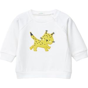 United Colors of Benetton Sweatshirt met capuchon voor jongens, Wit, 12 mesi