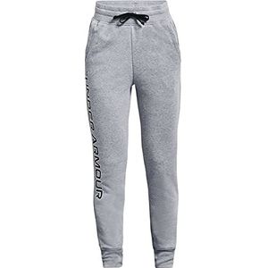 Under Armour Rival Fleece Joggers voor meisjes, Steel Light Heather/Black/Black, 13 Jaren
