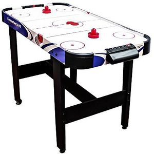 Carromco Airhockeytafel CROSSCHECK-XT | Air Hockey speeltafel met geventileerd speelveld, hoogglans speelveld, inclusief pusher en pucks, 79 x 122 x 61 cm