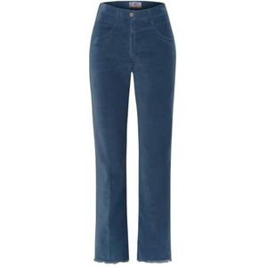 Laura Kick 6/8 Magic Waist, Soft Corduroy, super slim, Smoky Blue., 29W / 32L