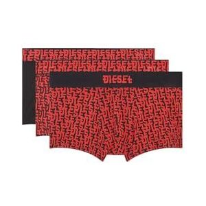 Diesel Boxershorts voor heren, UMBX-KORYTHREEPACK, verpakking van 3 stuks, meerkleurig (rood en zwart logo), S
