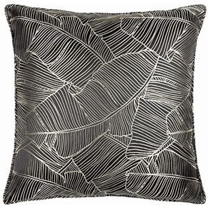 Wylder Tropics Seymour Polyester gevuld kussen, zwart, vierkant