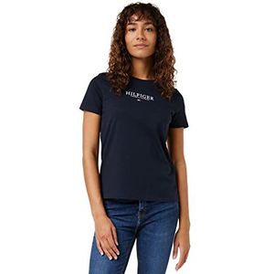 Tommy Hilfiger S/S gebreide tops voor dames, Blauw (Woestijnhemel), XS