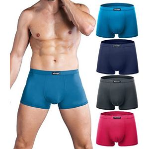 wirarpa Mirco Modal Ondergoed voor heren, zachte boxershorts, microvezel onderbroek voor heren, multipack, Multicolour30-4 Pack, S