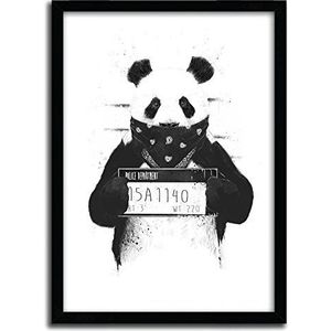 K.Olin Tribu Poster Bad Panda van Balazs Solti, papier, wit, 45 x 65 x 1 cm
