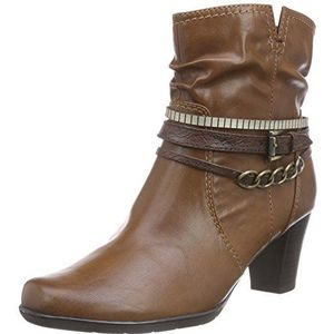 Jana 25323 dameslaarzen met korte schacht, Bruin Cognac 305, 39 EU