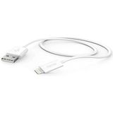 Hama iPhone USB-A Lightning-kabel (laadkabel/datakabel/data, USB-A 2.0-stekker naar Lightning, 1 m, MFI-gecertificeerd, 480 MBit/s, iPad/iPhone 13/12/11/XS/XR/X/8/7/7+/6s/6/5/SE2020) wit