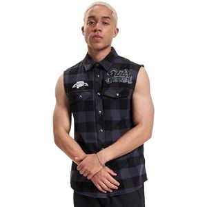 Brandit - Ozzy Checkered - Overhemd - Zwart - Mouwloos - 6XL