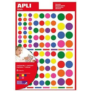 APLI Kids 12970 — Afneembare ronde rubberen tas Veelkleurig 6 vellen