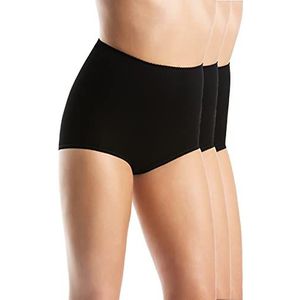 3 Pack Dames Onderbroeken Bamboe Slips Volledig Comfort Ademend Rekbaar Slipje Pack van 3 Ori Teyli Kleur Zwart Maat 8, Zwart, 40