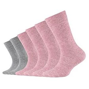 Camano Unisex Kinderen Online Children ca-Soft Organic Cotton 6 Pack sokken, Chalk Pink Melange, 35/38, Chalk Pink Melange