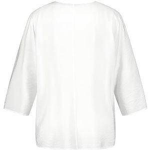 Samoon Fijne blouse voor dames, 3/4 mouwen, 3/4 mouw, 3/4 mouwen, effen, wit, 56 NL