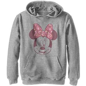 Disney Characters Love Rose Boy's Hooded Pullover Fleece, Athletic Heather, Small, Athletic Heather, S