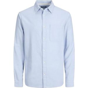 JACK & JONES Heren Jorroger Melange Shirt Ls Shirt, Cashmere Blue/Detail:/Melange, XL
