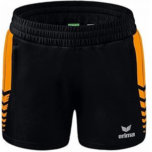 Erima dames Six Wings worker short (1152208), zwart/new orange, 40