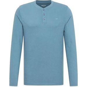 MUSTANG Heren Style Atchison Henley-overhemd, bluestone 5180, XL