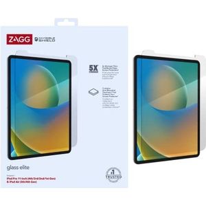 ZAGG InvisibleShield Glass Elite Screen Protector Compatibel met iPad Pro 11"" (2022, Gen 3,2,1) en iPad Air (Gen 5/4), schokbestendig, vuilbestendig, krasbestendig, extreem impact (helder)