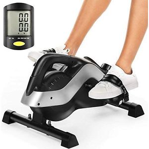 Profun Mini-fitnessfiets met pedaal, mini-hometrainer, magnetisch, 2-in-1 uitrusting voor het trainen van de kracht van de arm van het kniebeen (zwart)