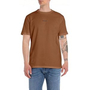 Replay T-shirt voor heren, 442 sandaal hout, XS