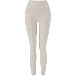 Carlheim Women's active wear leggings Ribbed Panel-Rikke, Beige, Small