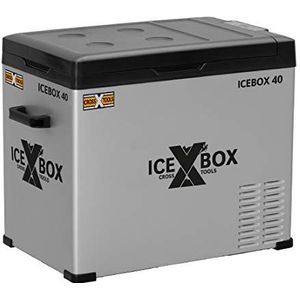 CROSS TOOLS ICEBOX 40, elektrische compressor-koelbox & vriesbox, inhoud 40 liter, met app-bediening, koelt en bevriest tot -20°, ideaal voor auto's, campers en boten, 65 x 37,5 x 42,7 cm
