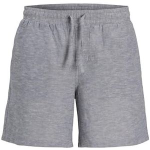 JACK & JONES Jpstjaiden Jjsummer Linen Blend Sn Shorts voor heren, Vervagen denim/detail: gemêleerd, L