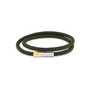 Calvin Klein - INDUSTRIAL FACETS Armband - Groen - Leer