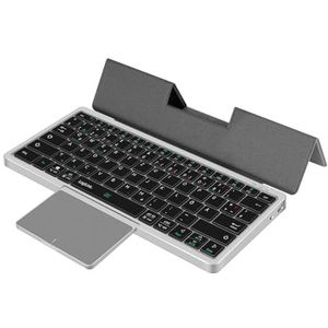 LogiLink - Draadloos Multi-Device-Toetsenbord - Grijs - BT 5.1 - Met Trackpad