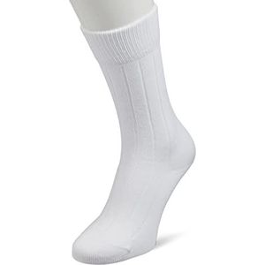 FALKE Unisex ASS sokken - 92% katoen, meerdere kleuren, UK maten 2,5-11 (EU 35-46), 1 paar - Retro crew sokken voor dames en heren, ideaal voor trainers - wit - S