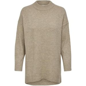 ONLY Dames Onlsilja L/S losse trui Ex KNT gebreide trui, Toasted Coconut/Detail: melange, S