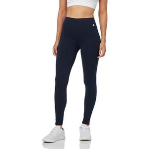 Champion Legacy American Classics W-Cotton Lycra Leggings voor dames, Navy Blauw, S