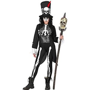 Widmann 10742 10742-kostuum Voodoo Priesterijn, rokkostuum met korset, riem, armwarmers, overall, slips, hoed, Halloween, dames, meerkleurig, M