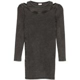 Jurk - Gewassen Ribjurk - 2-in-1 Look