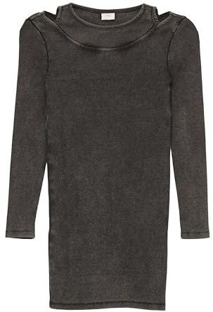 Jurk - Gewassen Ribjurk - 2-in-1 Look