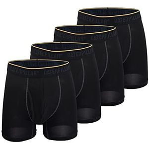 Caterpillar Heren 4-Pack Comfort Core Boxer Slips, zwart, XL, Zwart, XL