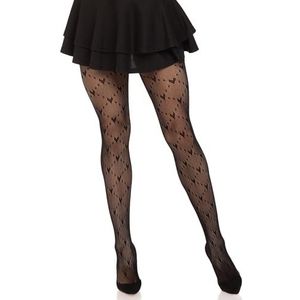 Leg Avenue - Love-Struck Heart Net Panty - Zwart - Panty