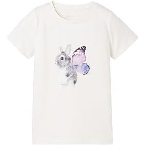 TOM TAILOR T-shirt voor meisjes, 12906 - Wool White, 104/110 cm