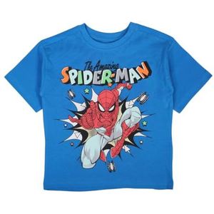Disney T-shirt met korte mouwen voor jongens, Spiderman, uniseks, kinderen, Blauw, 24 Maanden